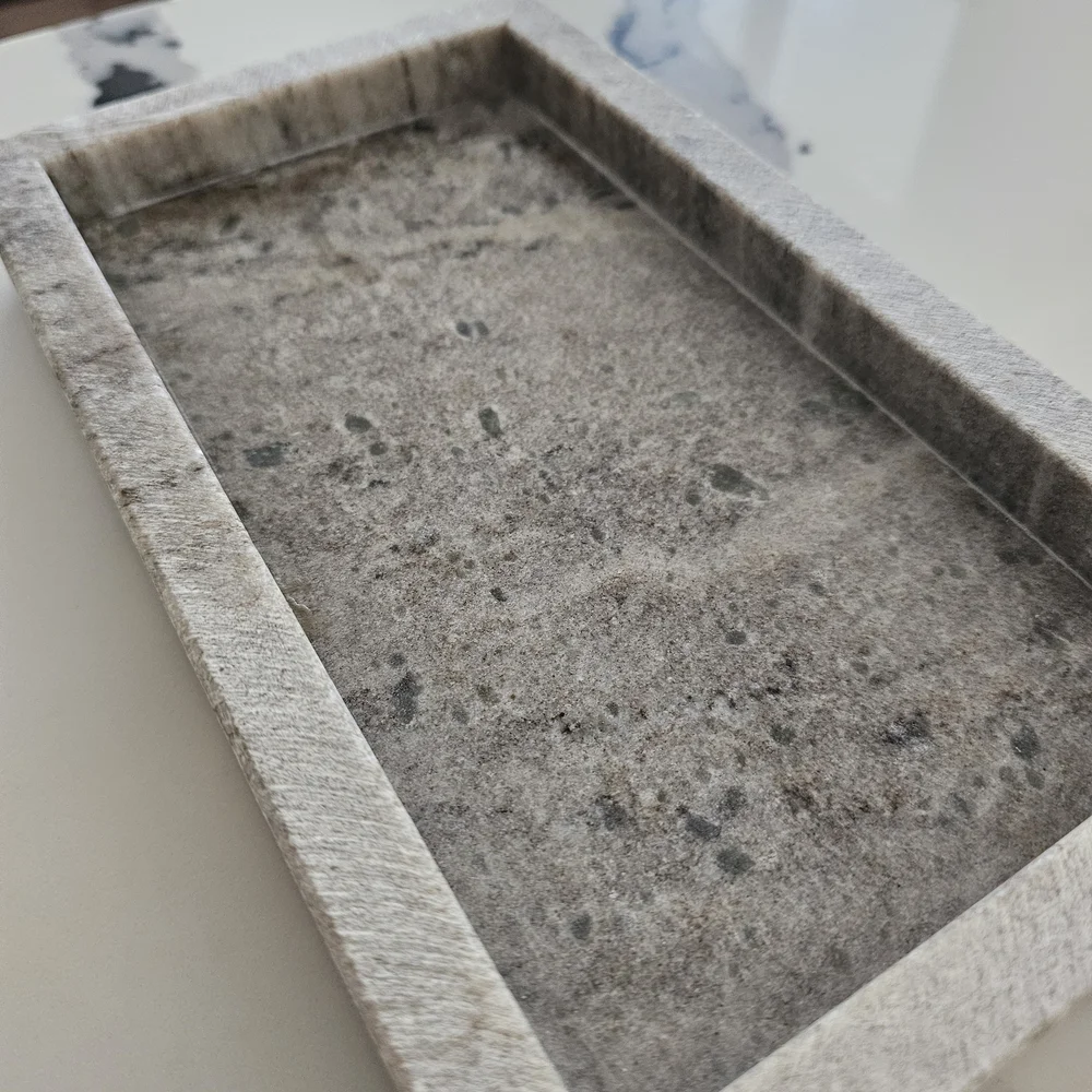 Gray Marble Stone Tray
